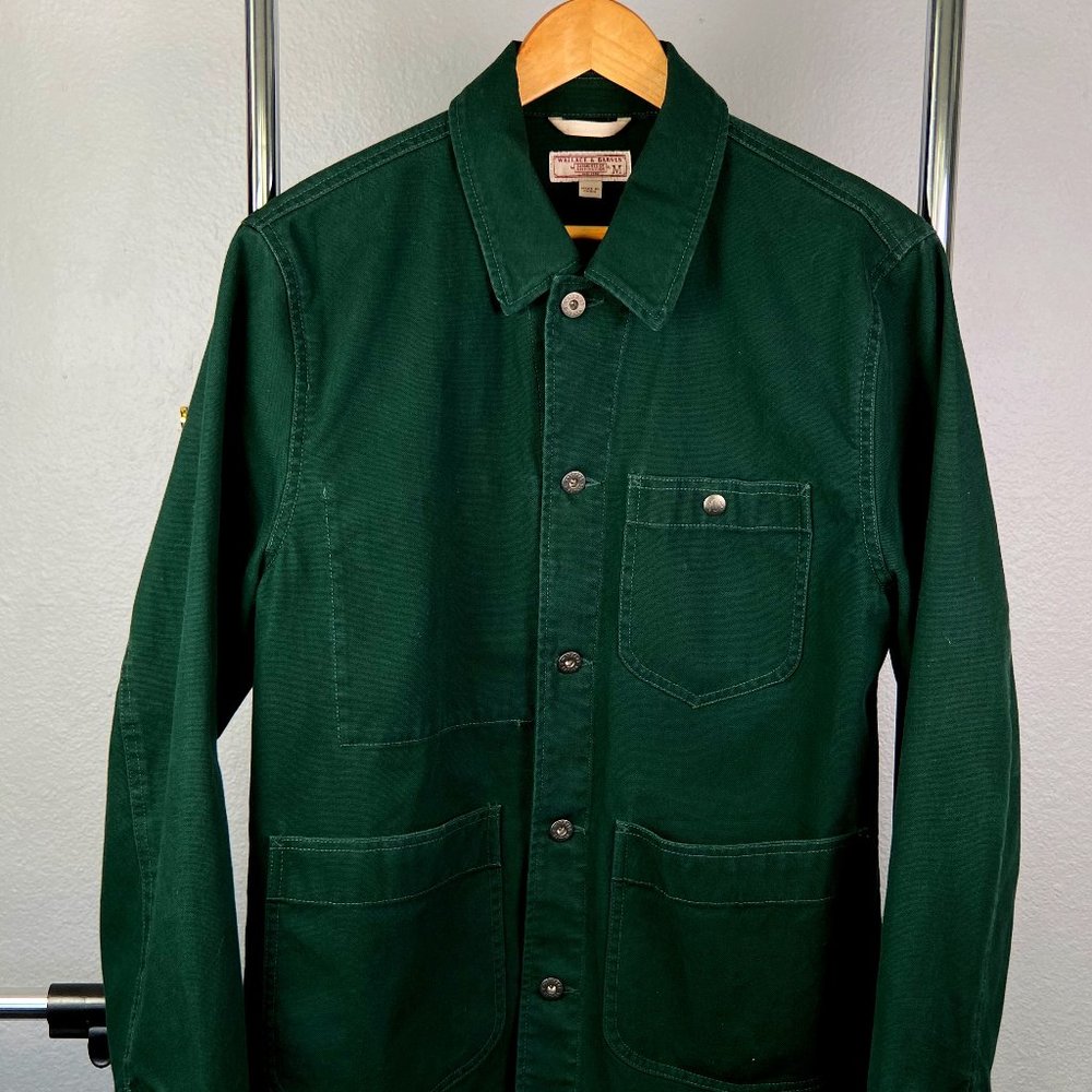 Wallace & Barnes duck canvas utility chore jacket - Green (M)